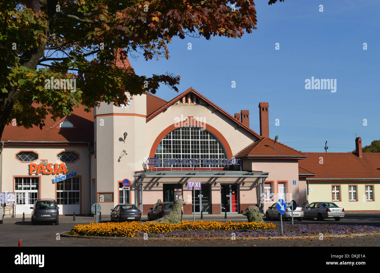Bahnhof, Kolberg, Polen Stock Photo