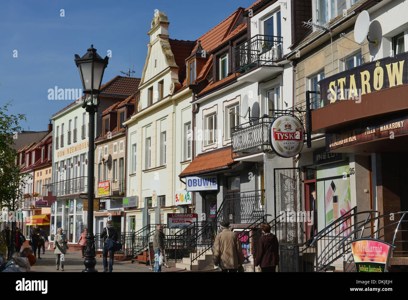 Altstadtstrasse, Ul. Stanislawa Dubois, Kolberg, Polen Stock Photo