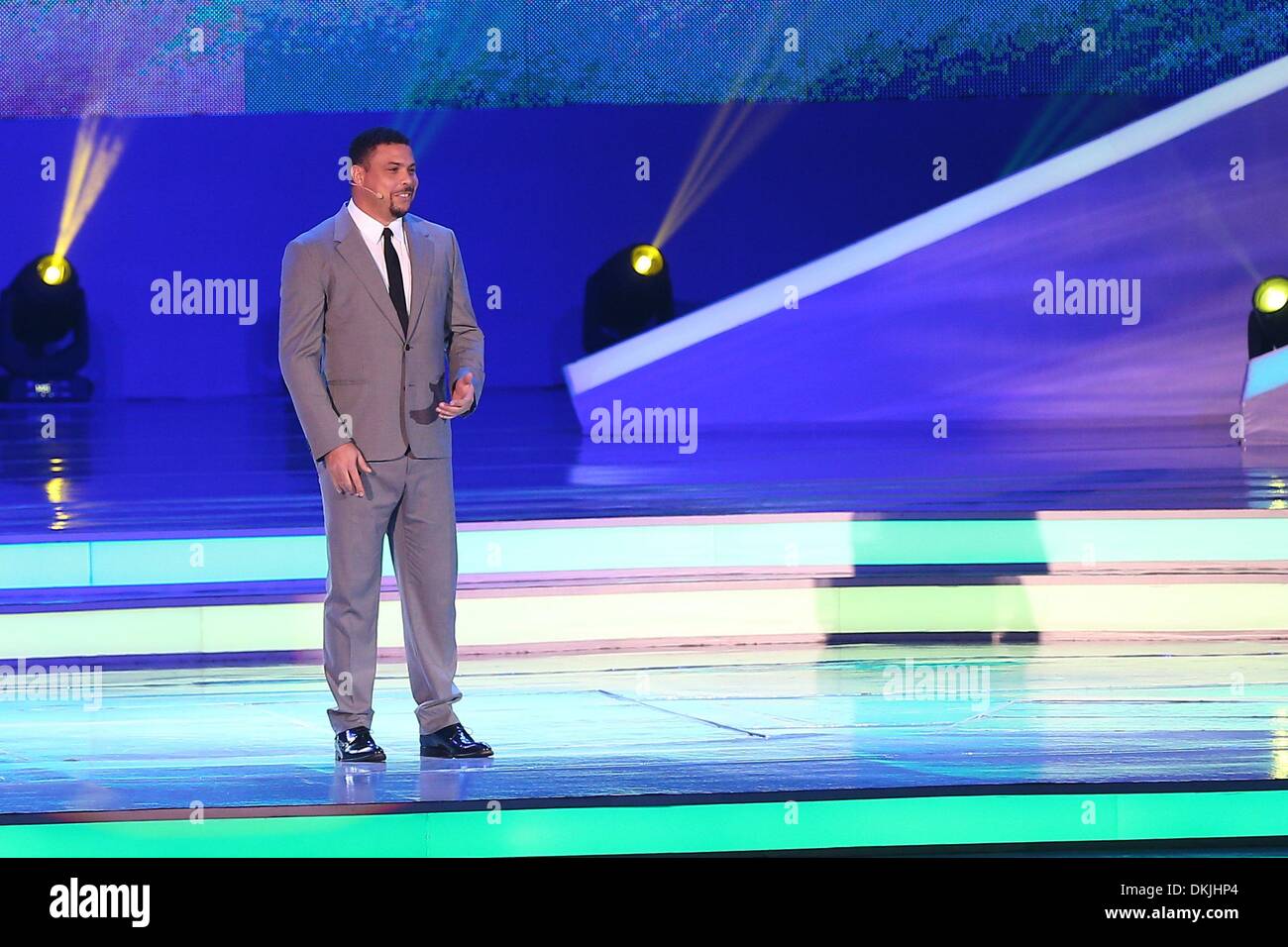 COSTA DO SAUIPE, Brazil. 6th Dec, 2013. Famous Brazilian football player Ronaldo attends the FIFA final draw at Sauipe Park in Costa do Sauipe, Bahia, Brazil, 6 Dec, 2013. The final draw of 2014 FIFA World Cup was held here Friday. Credit:  Xinhua/Alamy Live News Stock Photo