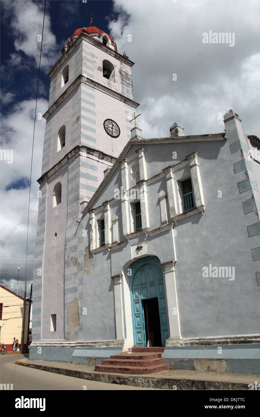 Iglesia Parroquial Mayor del Espíritu Santo, Sancti Spiritus, Sancti Spiritus province, Cuba, Caribbean Sea, Central America Stock Photo