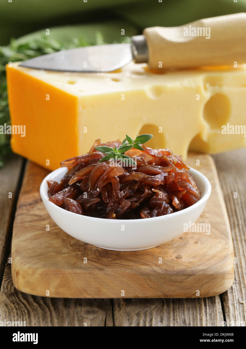 red onion marmalade with thyme French cuisine Stock Photo Alamy