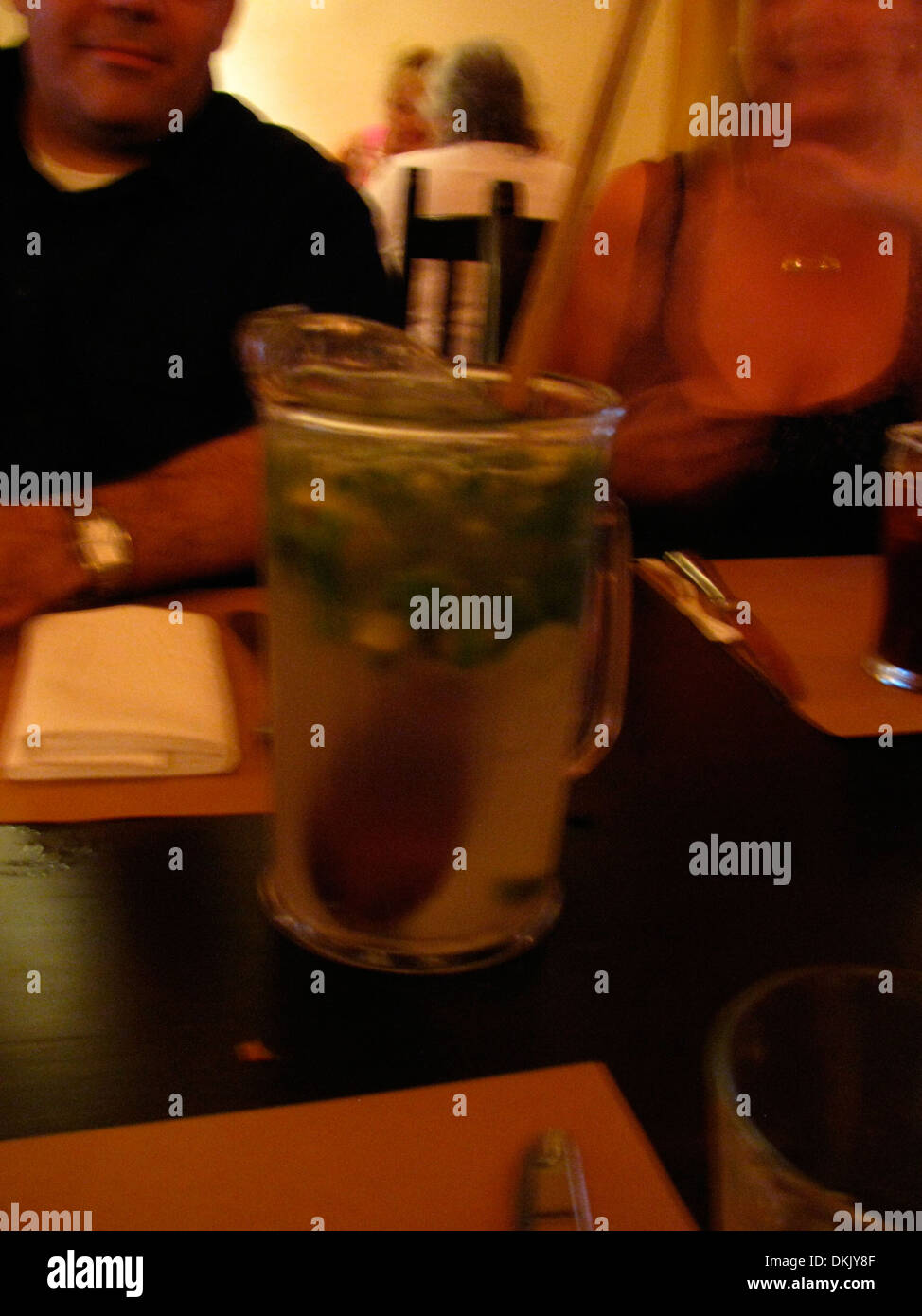 Pitcher of mojitos at Mojave restaurant in Astoria Queens Stock Photo