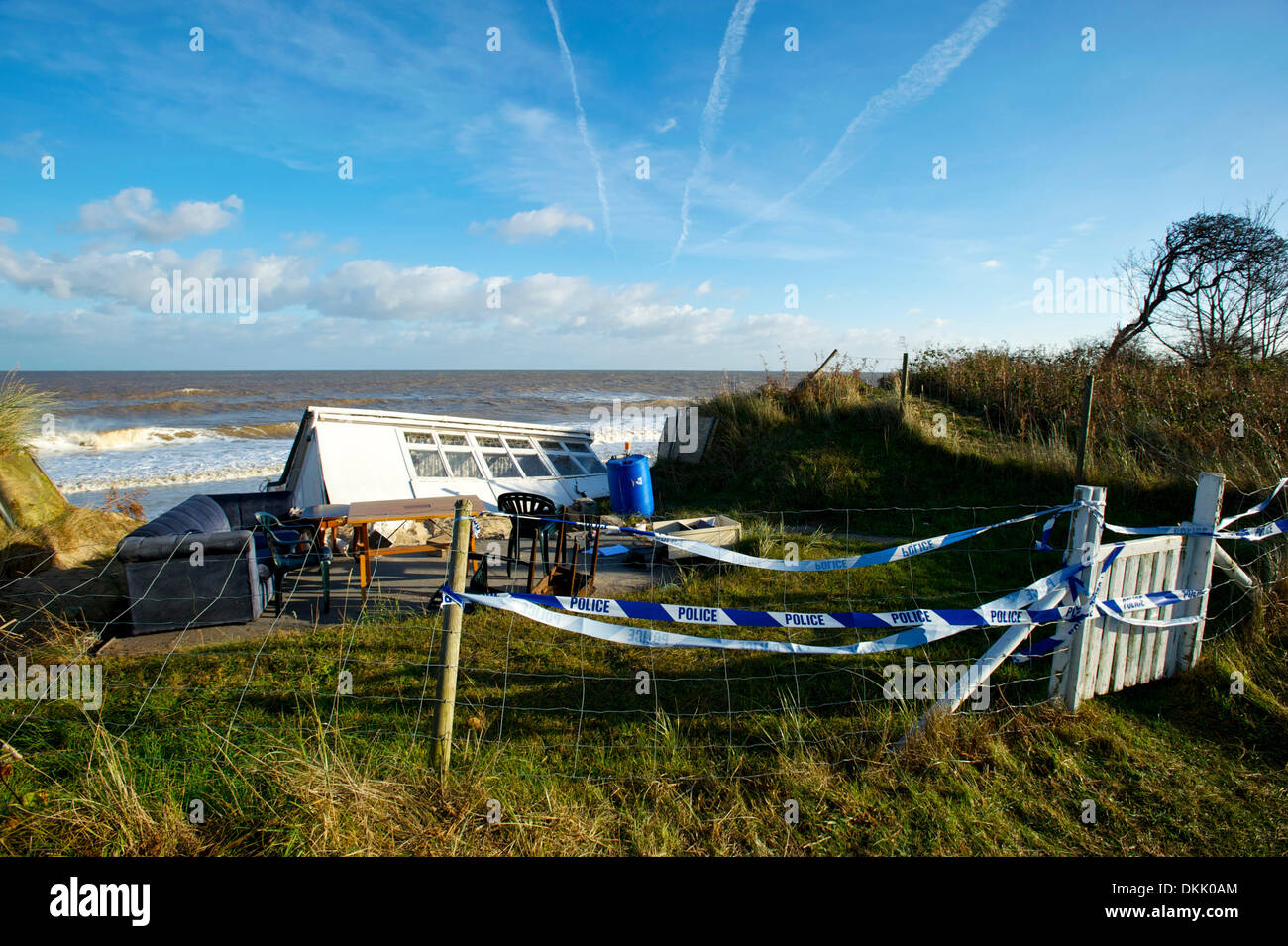 Hemsby, Norfolk, UK. 6th December 2013. The largest tidal surge since