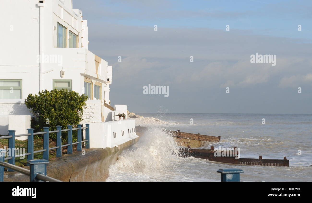 St Margrets bay, Dover, Kent.  Another section of the White Cliffs of Dover has come crashing down.  Tons of rock and grass from the fields above came down during the high winds and tidal surges.  Although the fall was meters away from a house, no one was injured. Credit:  graham mitchell/Alamy Live News Stock Photo