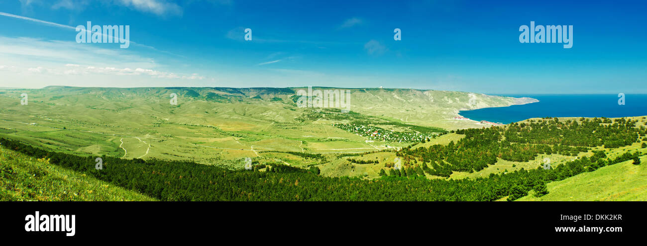 Mountain and sea  panorama Stock Photo