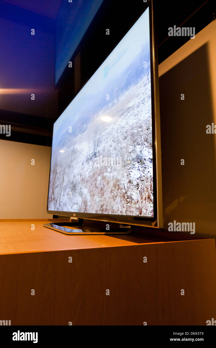 Large LG 3D flat screen TV - South Korea Stock Photo - Alamy