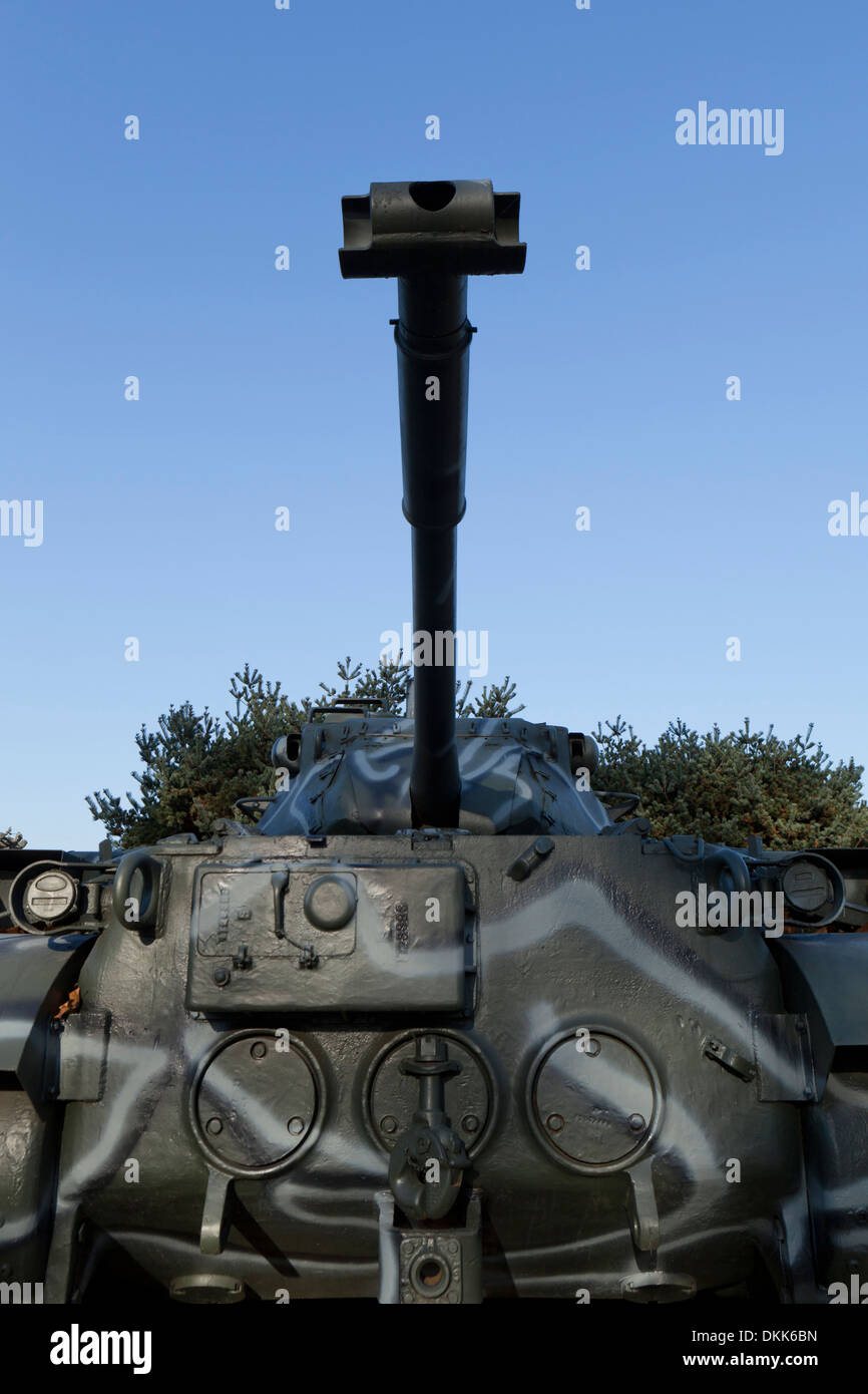 M47 Patton tank turret and gun barrel Stock Photo