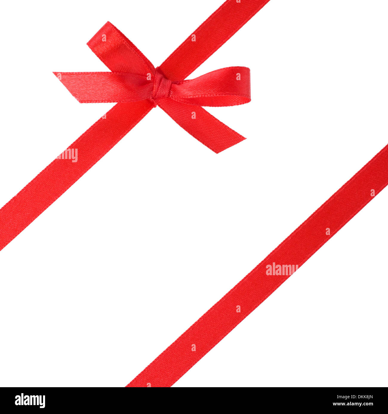 Festive gift ribbon and bow isolated on white Stock Photo Alamy