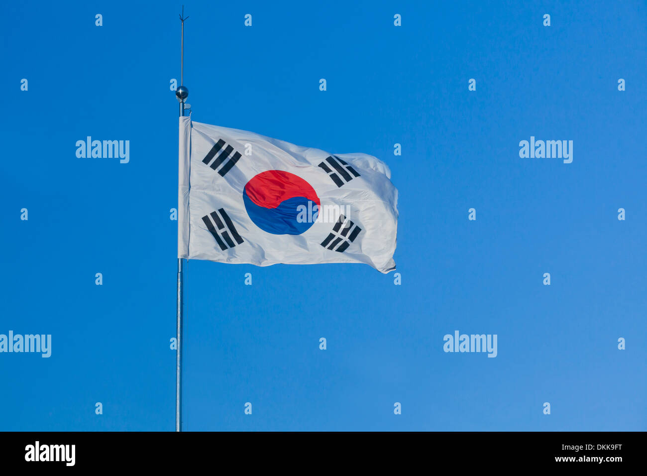 South Korean flag (Taegukgi) - Seoul, South Korea Stock Photo