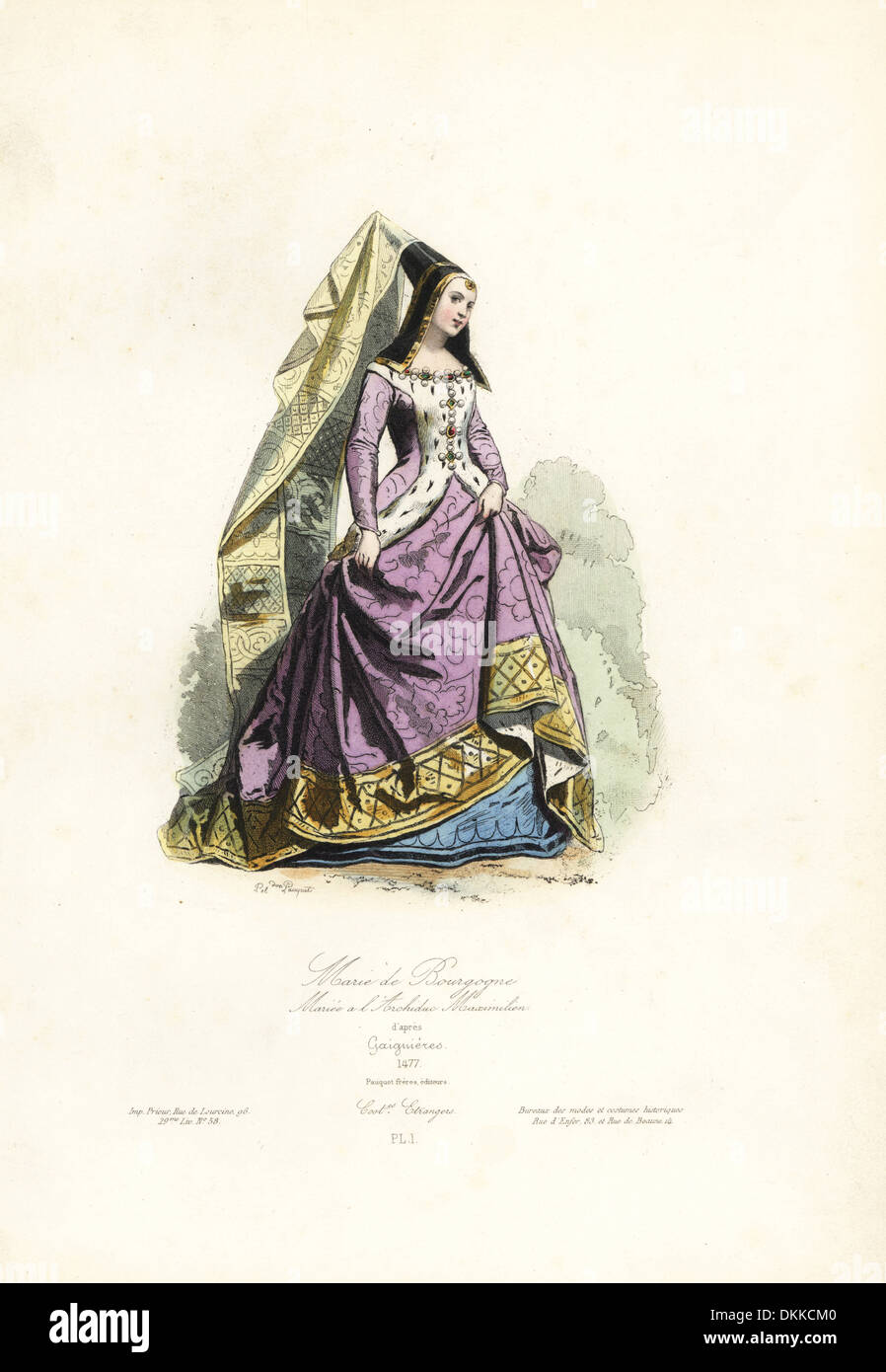 Marie de Bourgogne, wife to Archduc Maximilien, 1477 Stock Photo Alamy