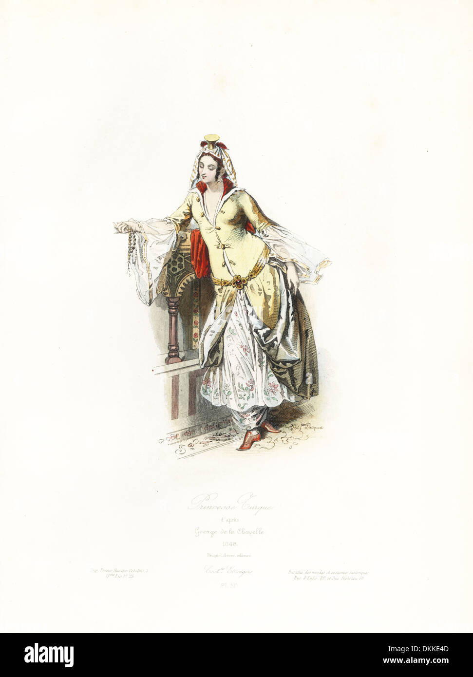 Turkish princess, 17thC, after de la Chapelle Stock Photo Alamy