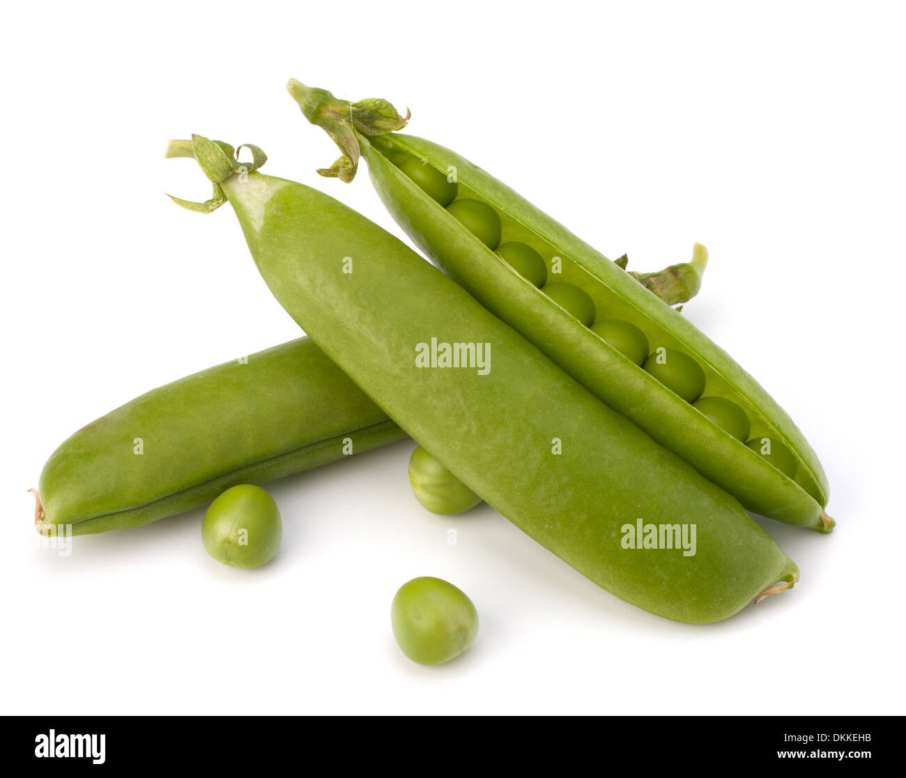 Fresh green pea pod isolated on white background Stock Photo Alamy