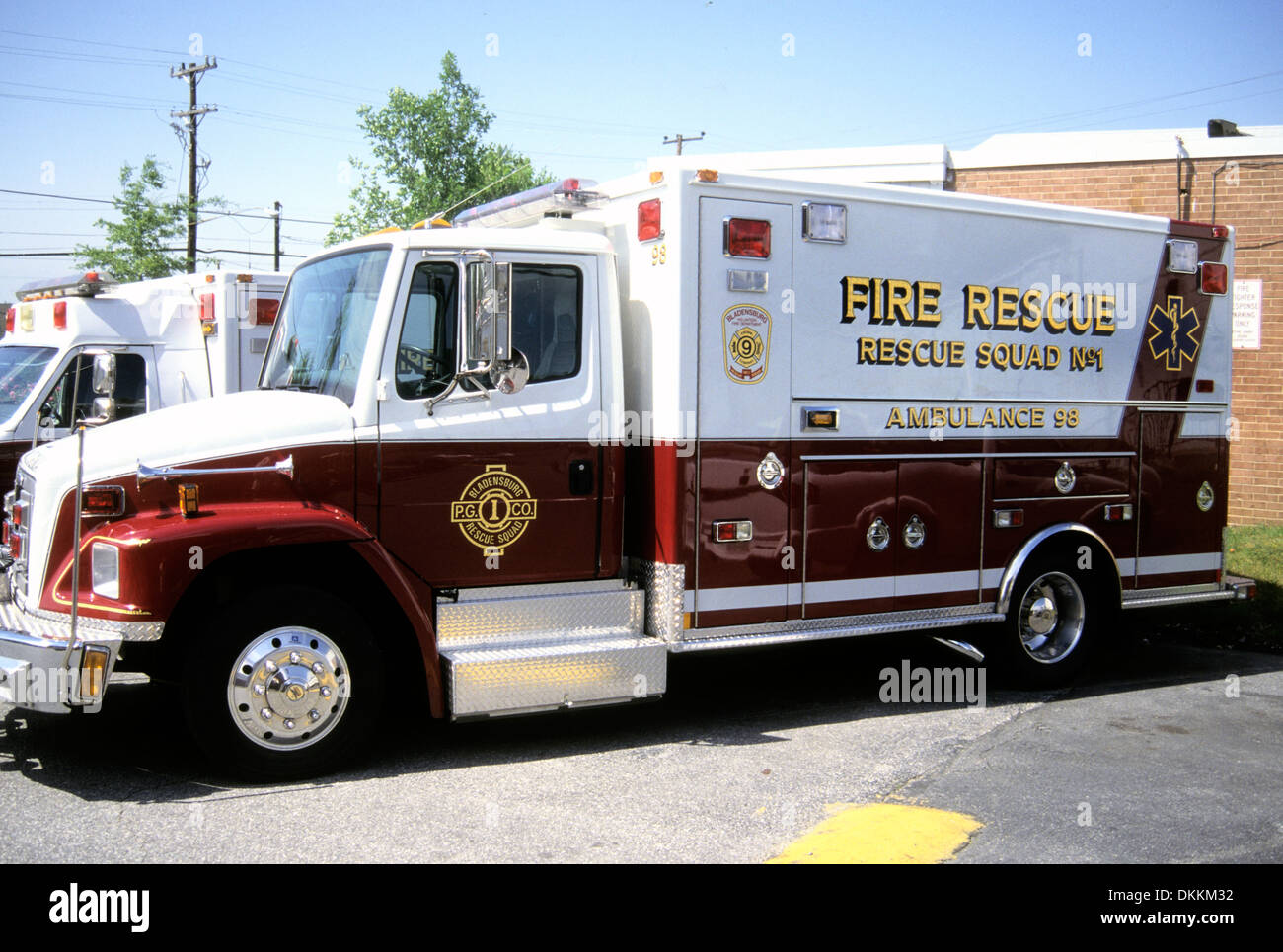The Bladensburg Fire Department ambulance Stock Photo Alamy