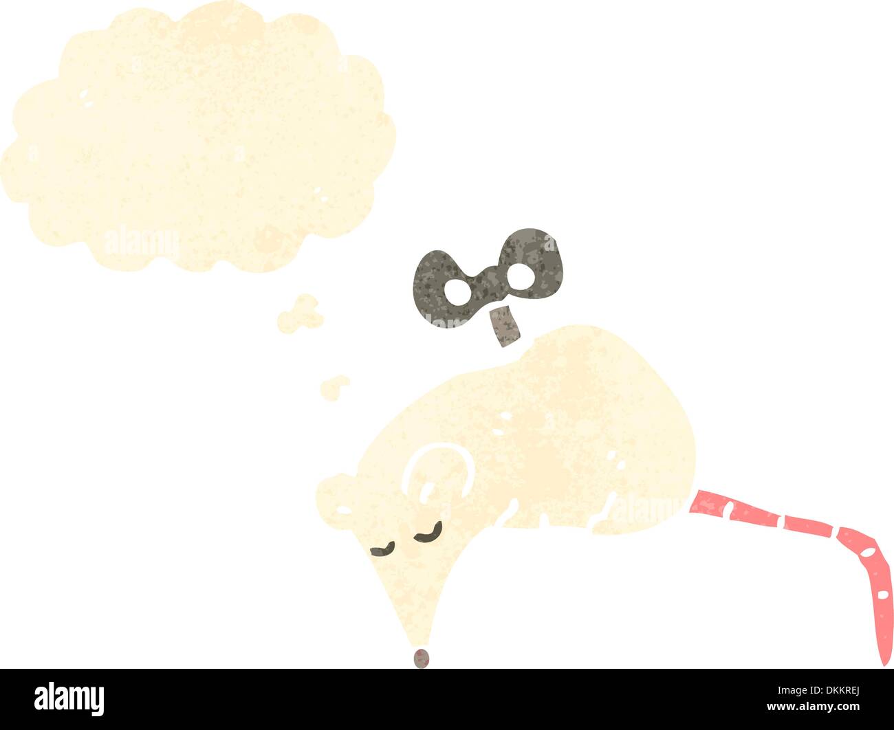 Retro cartoon with texture. Isolated on White. Stock Vector