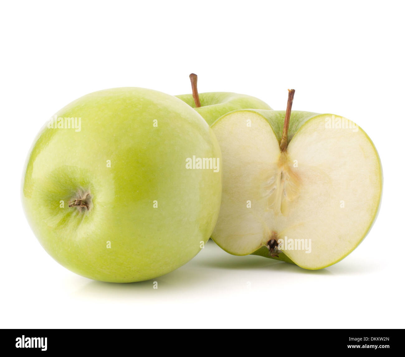 Green apple isolated on white background cutout Stock Photo - Alamy