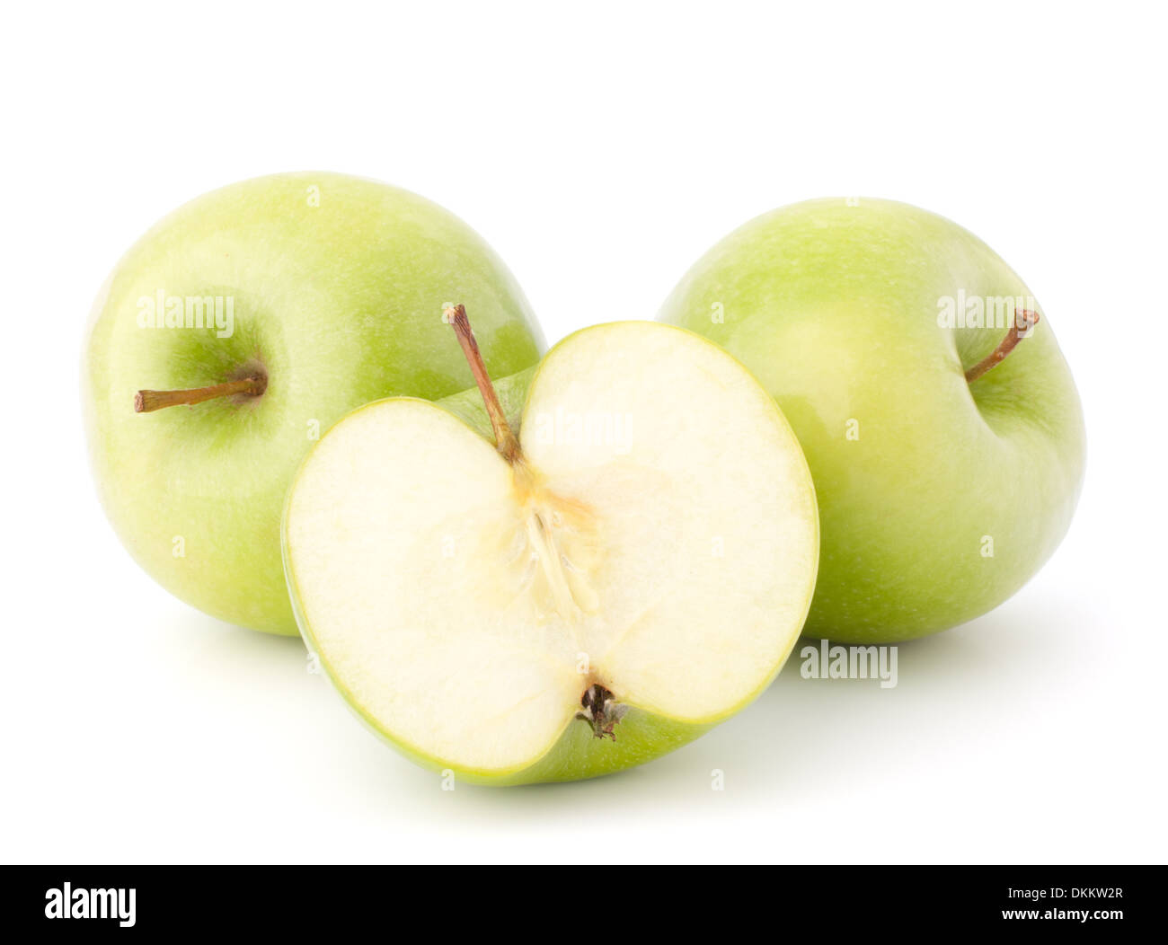 Green apple isolated on white background cutout Stock Photo - Alamy