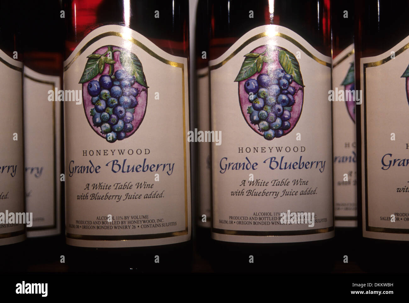 Wine display, Honeywood Winery, Salem, Oregon Stock Photo Alamy