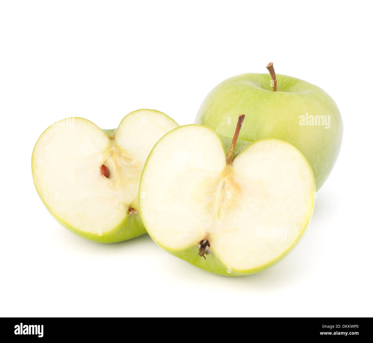Green apple isolated on white background cutout Stock Photo - Alamy