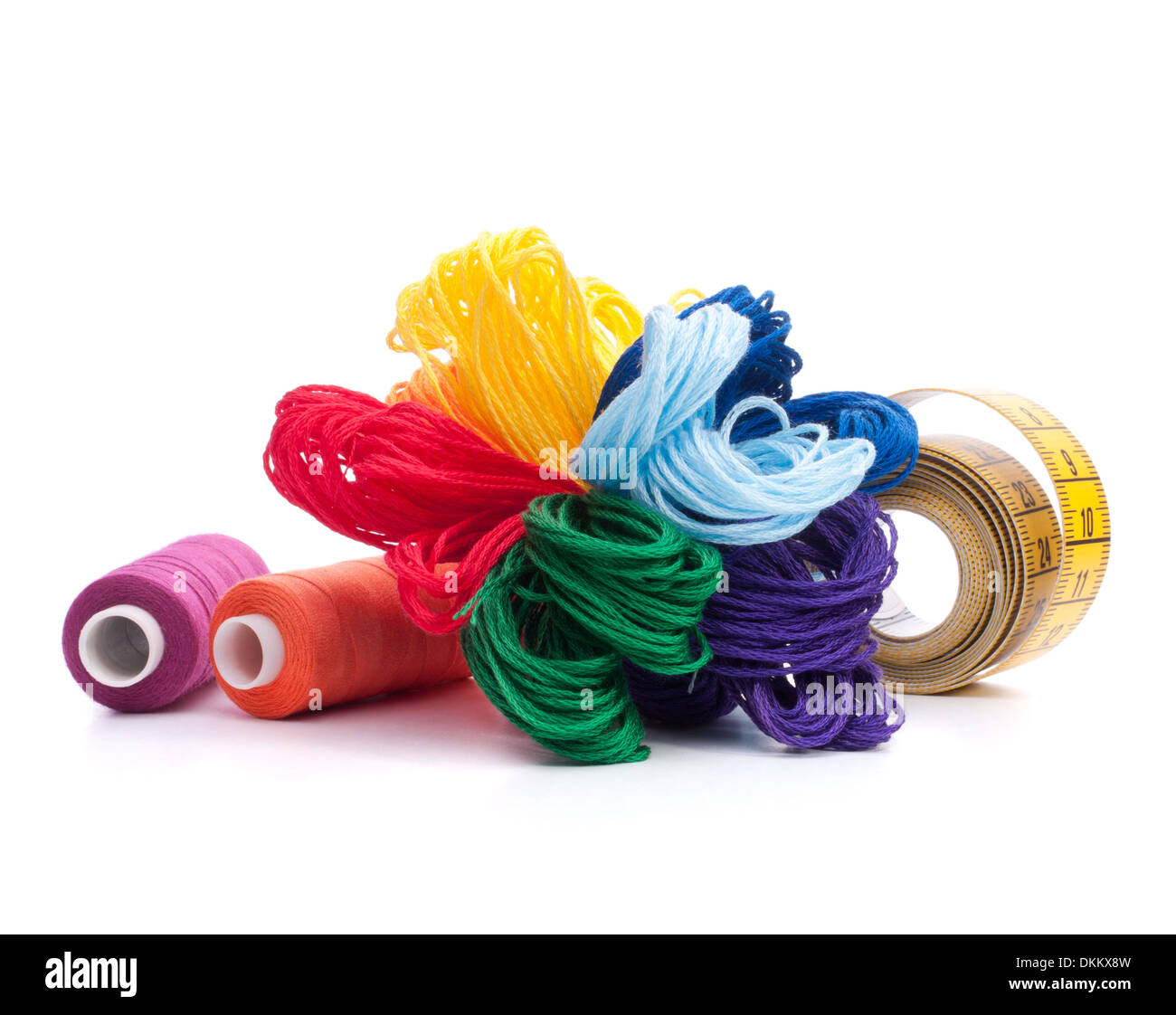 Sewing accessories isolated on white background cutout Stock Photo - Alamy