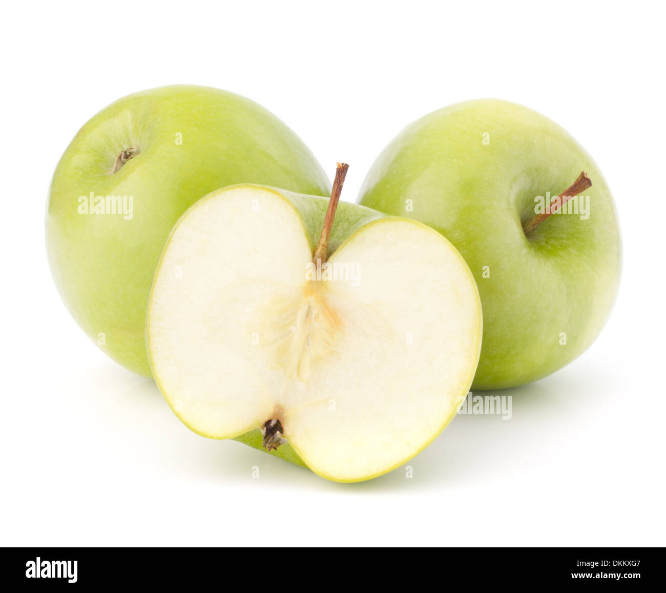 Green apple isolated on white background cutout Stock Photo - Alamy