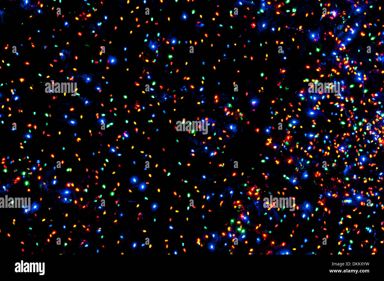 Christmas tree lights abstract Stock Photo