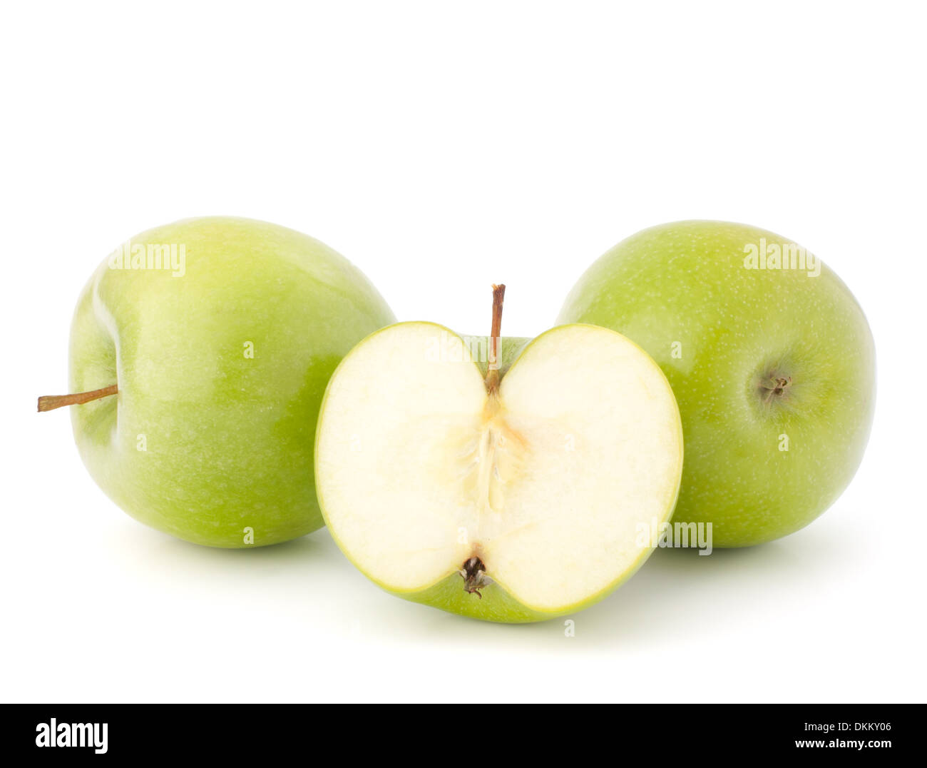 Green apple isolated on white background cutout Stock Photo - Alamy