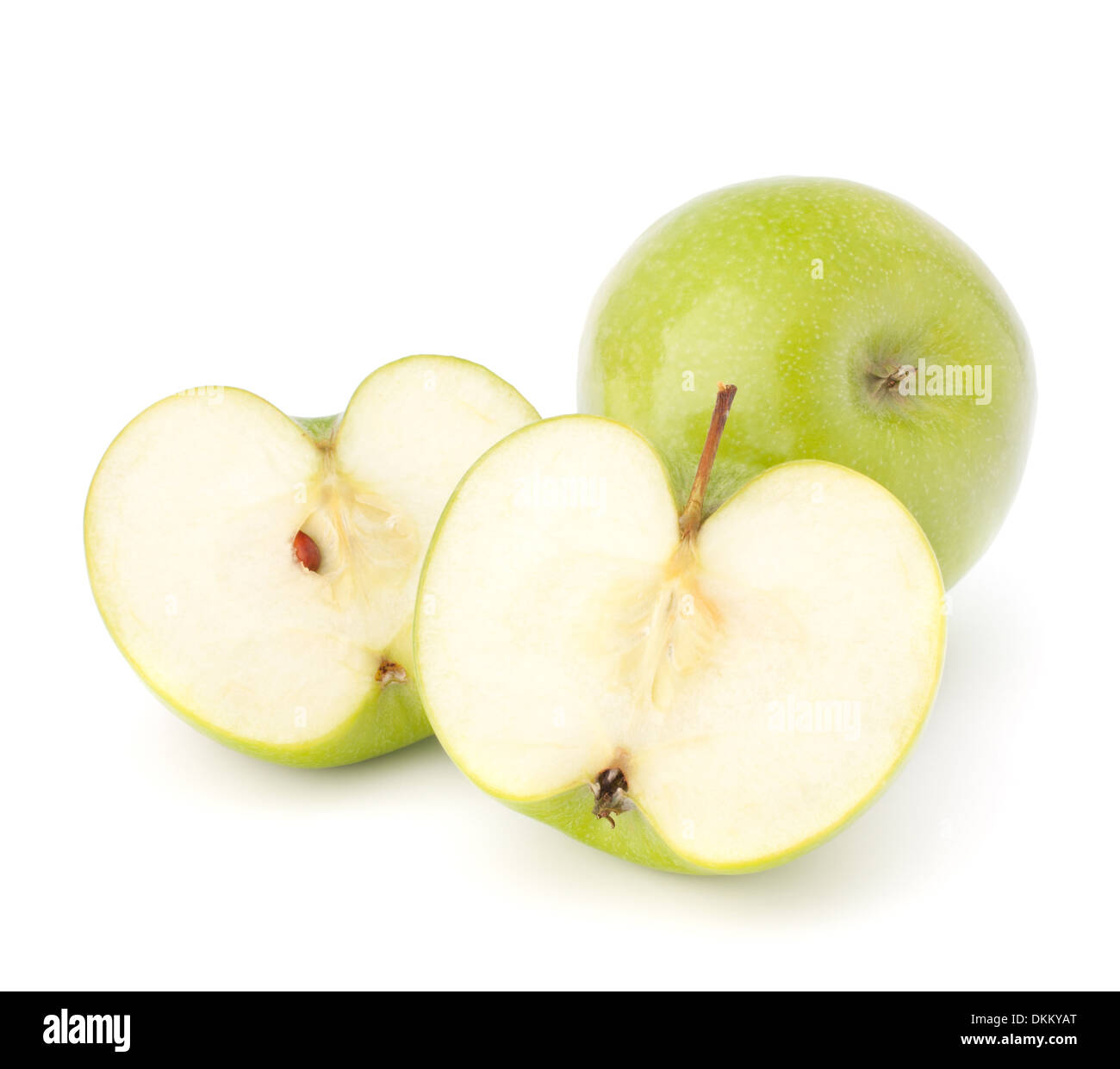 Green apple isolated on white background cutout Stock Photo - Alamy