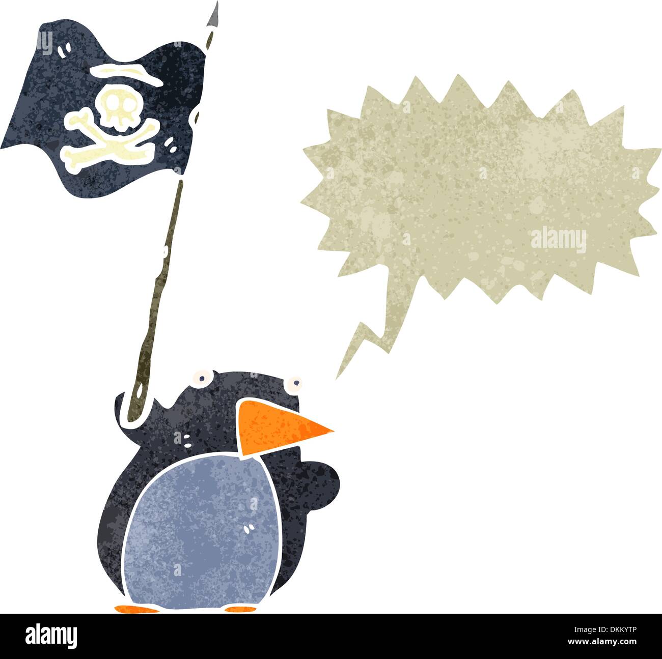 Retro cartoon with texture. Isolated on White. Stock Vector