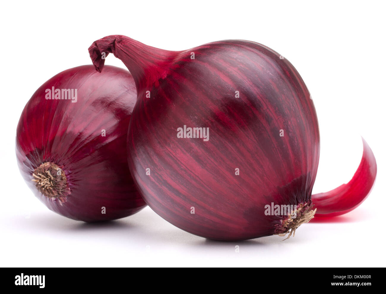 red onion bulb isolated on white background cutout Stock Photo - Alamy