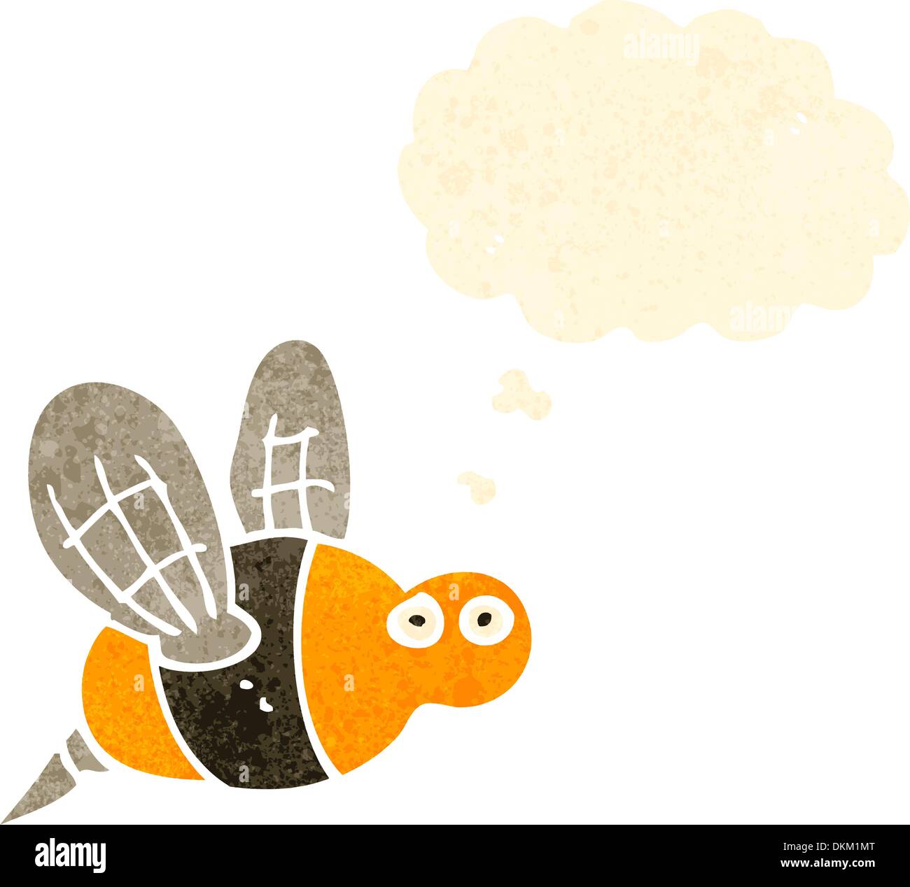 Retro cartoon with texture. Isolated on White. Stock Vector
