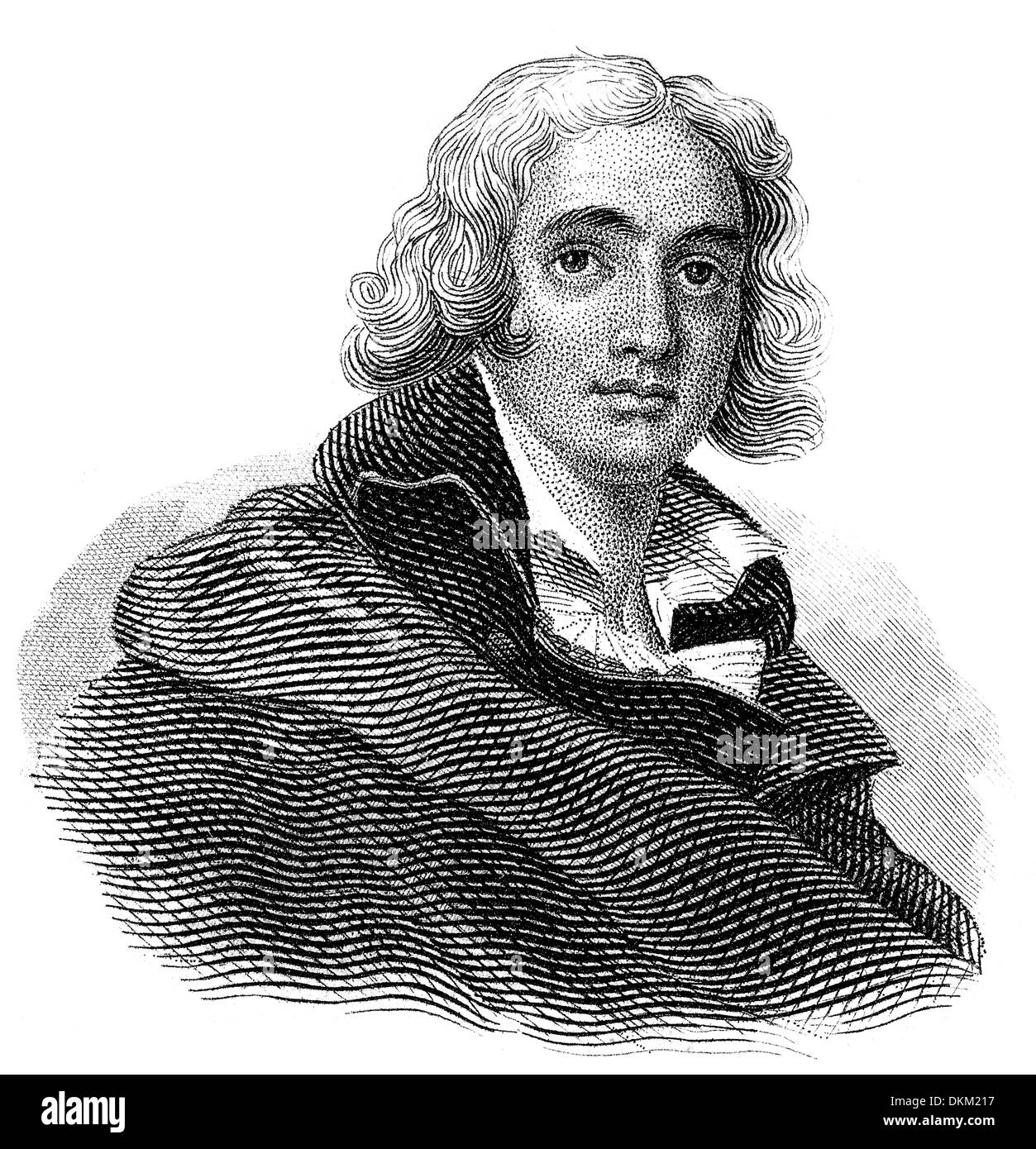 Portrait of Marie-Joseph Blaise de Chénier, 1764 - 1811, a French poet, dramatist and politician, Stock Photo