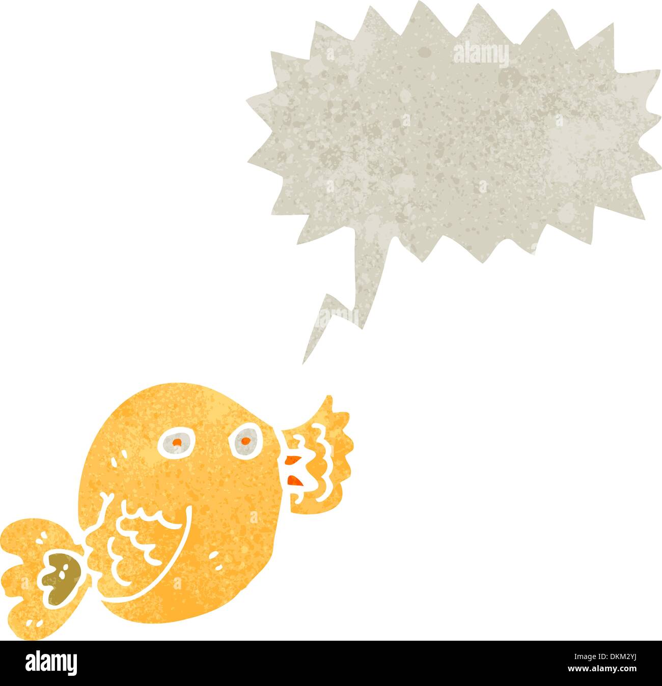 Retro cartoon with texture. Isolated on White. Stock Vector