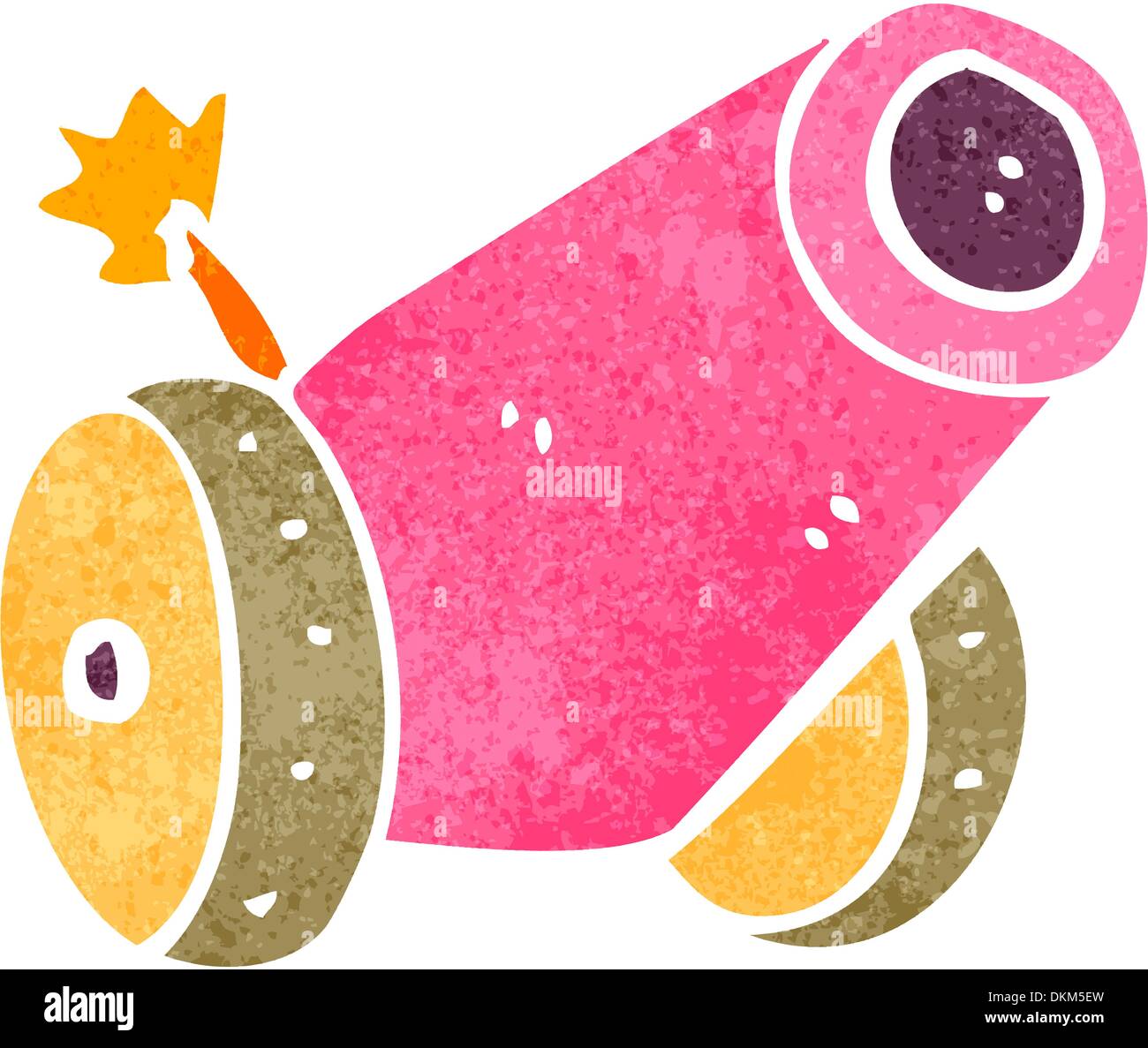 Retro cartoon with texture. Isolated on White. Stock Vector