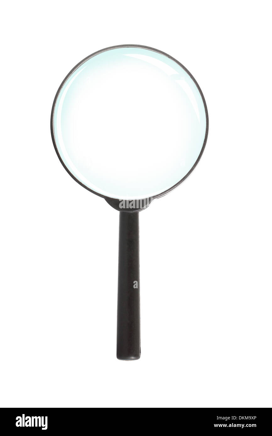 magnifying glass on white background Stock Photo Alamy