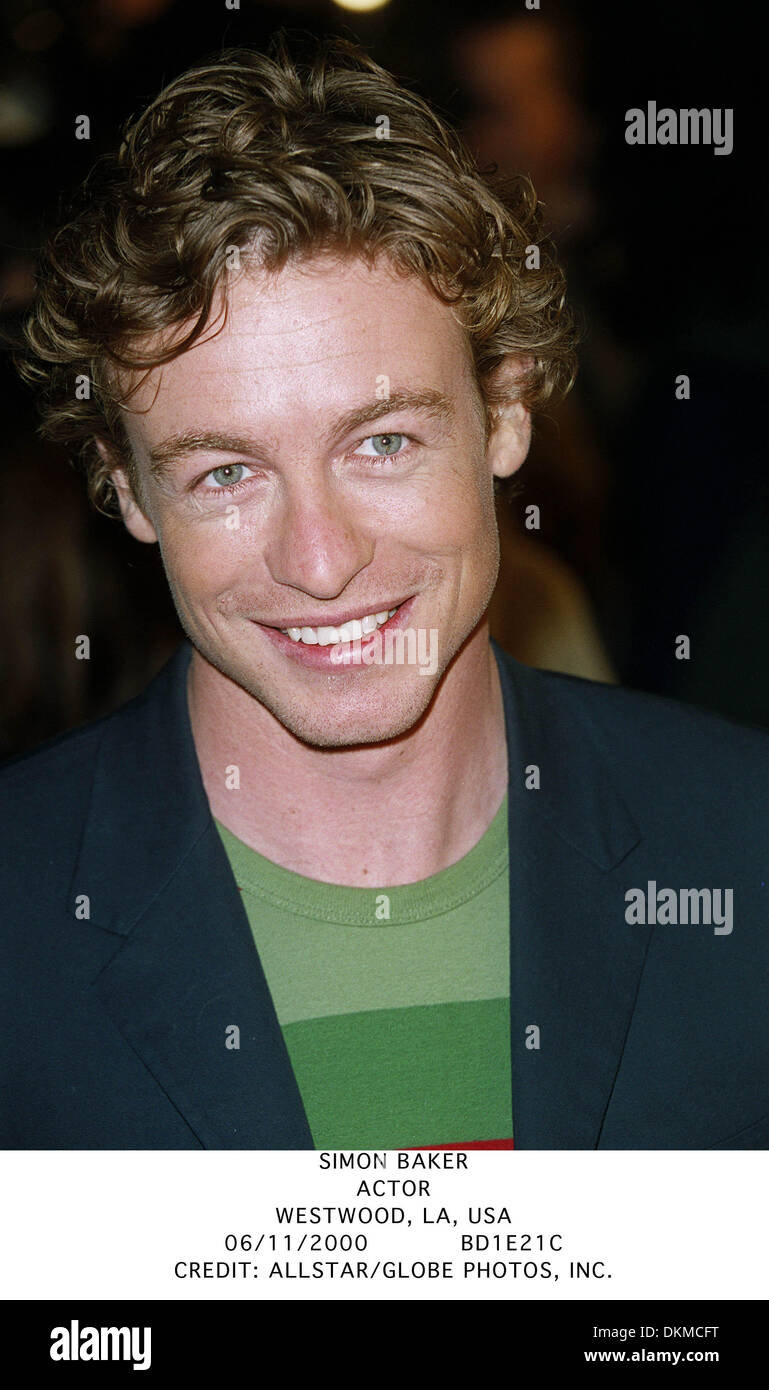 Nov. 6, 2000 - WESTWOOD, LA, USA - SIMON BAKER.ACTOR.WESTWOOD, LA,  USA.06/11/2000.BD1E21C.CREDIT:(Credit Image: © Globe Photos/ZUMAPRESS.com  Stock Photo - Alamy