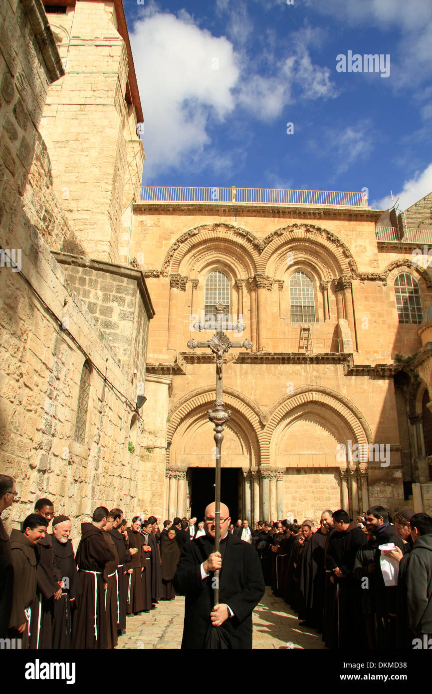 Israel, Jerusalem Old City, the Latin Procession departs from the ...