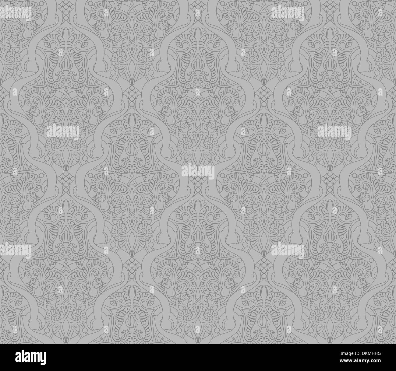 Vintage intricate seamlessly tilable repeating arabic background pattern Stock Photo