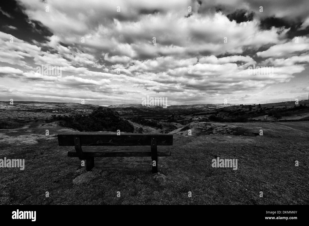 White bench sit in Black and White Stock Photos & Images - Alamy