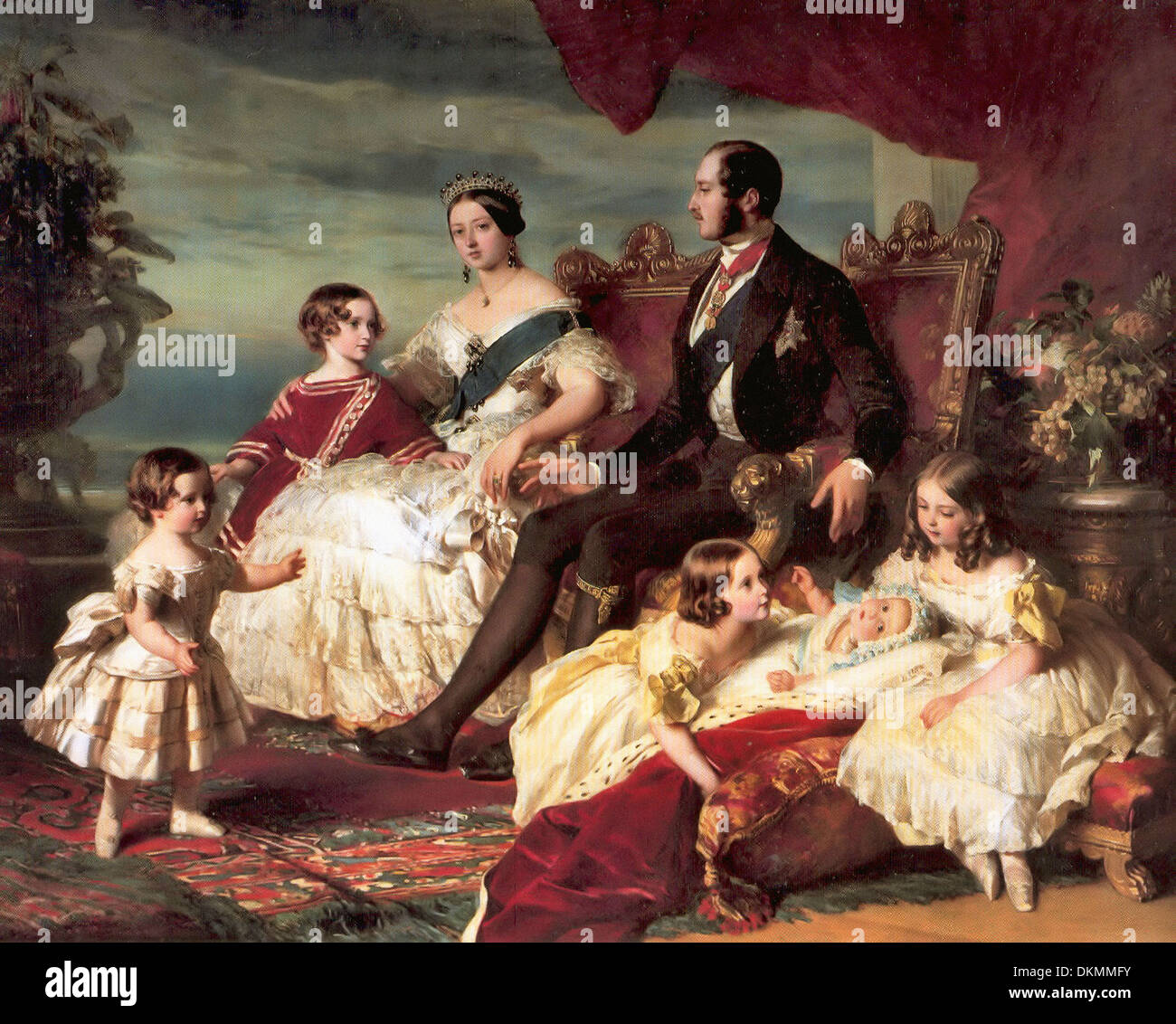 Franz Xaver Winterhalter - Portrait of Royal Family of Queen Victoria Stock Photo