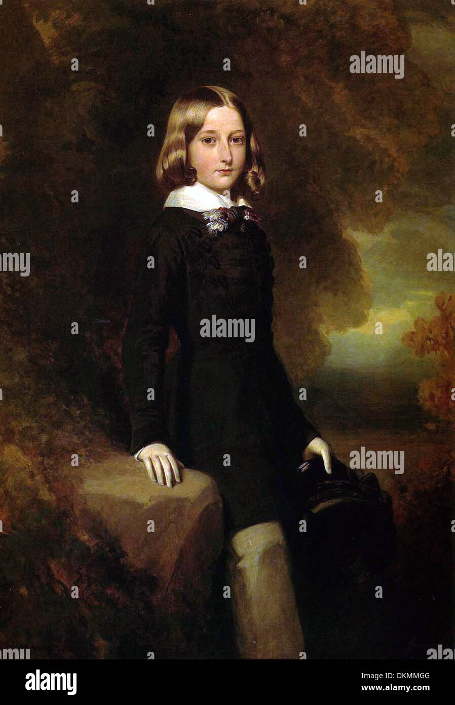 Franz Xaver Winterhalter - Portrait of Leopold duke of Brabant Stock Photo