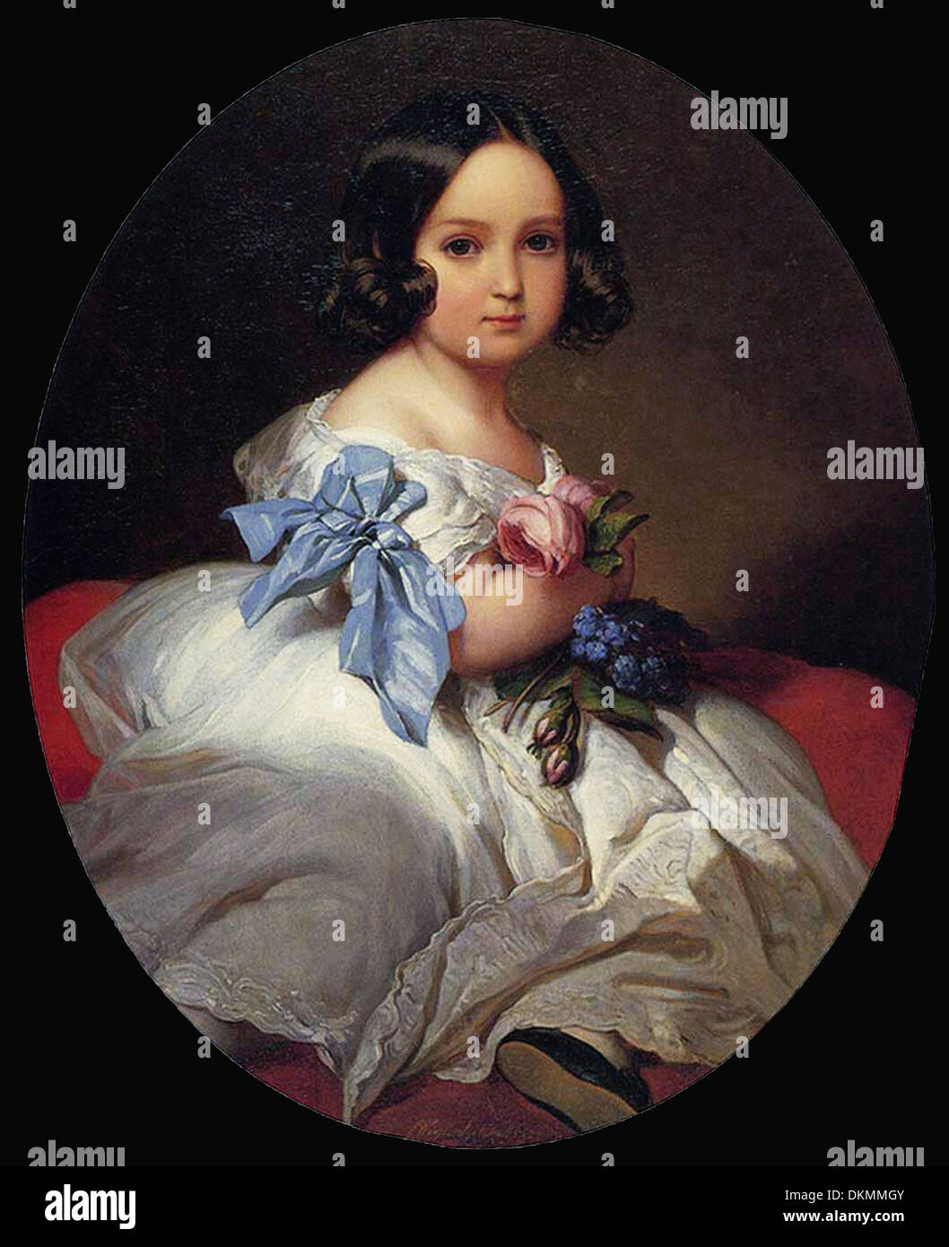 Franz Xaver Winterhalter - Portrait of princess Charlotte of Belgium Stock Photo