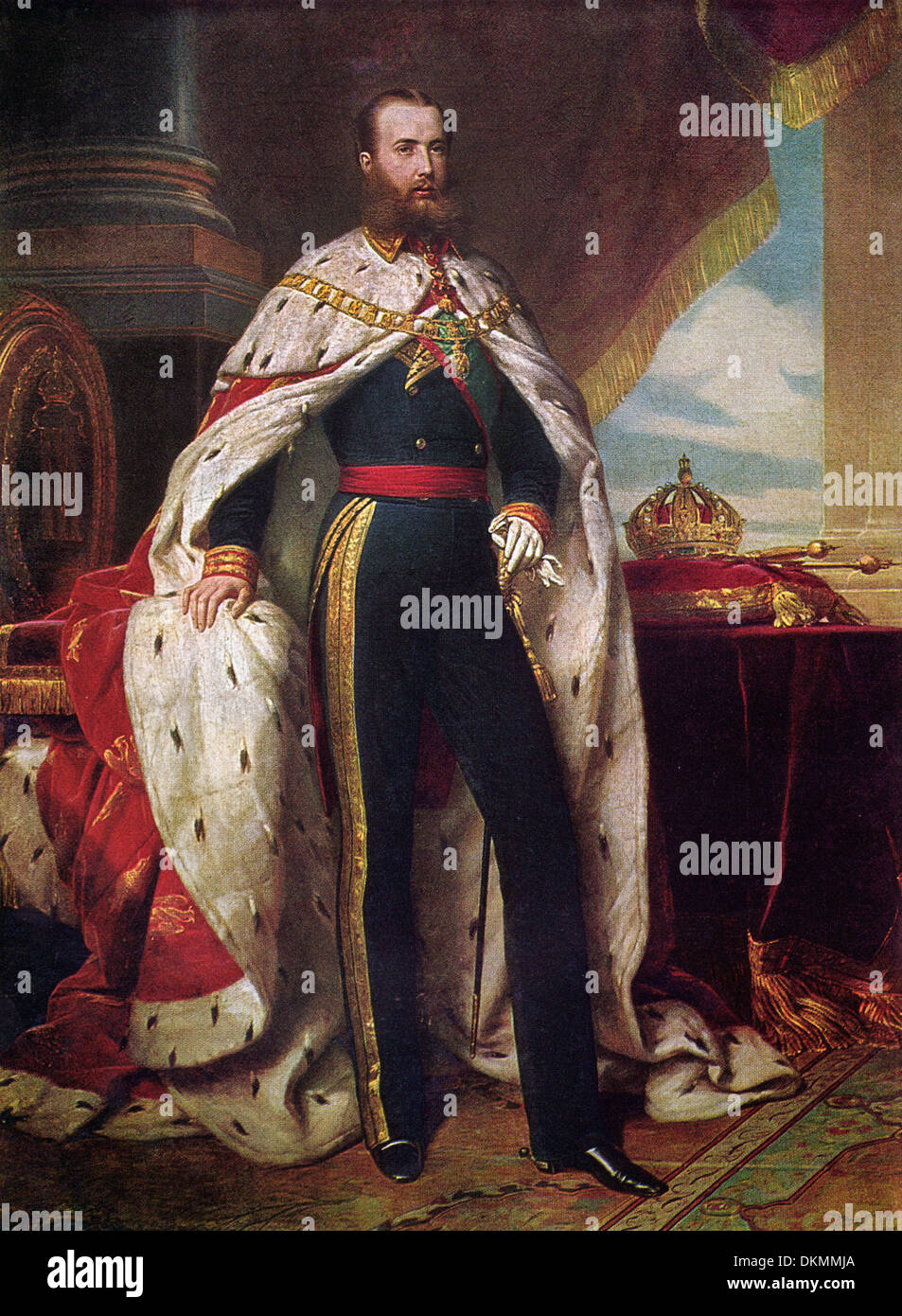 Franz Xaver Winterhalter - Portrait of Maximilian I of Mexico Stock Photo