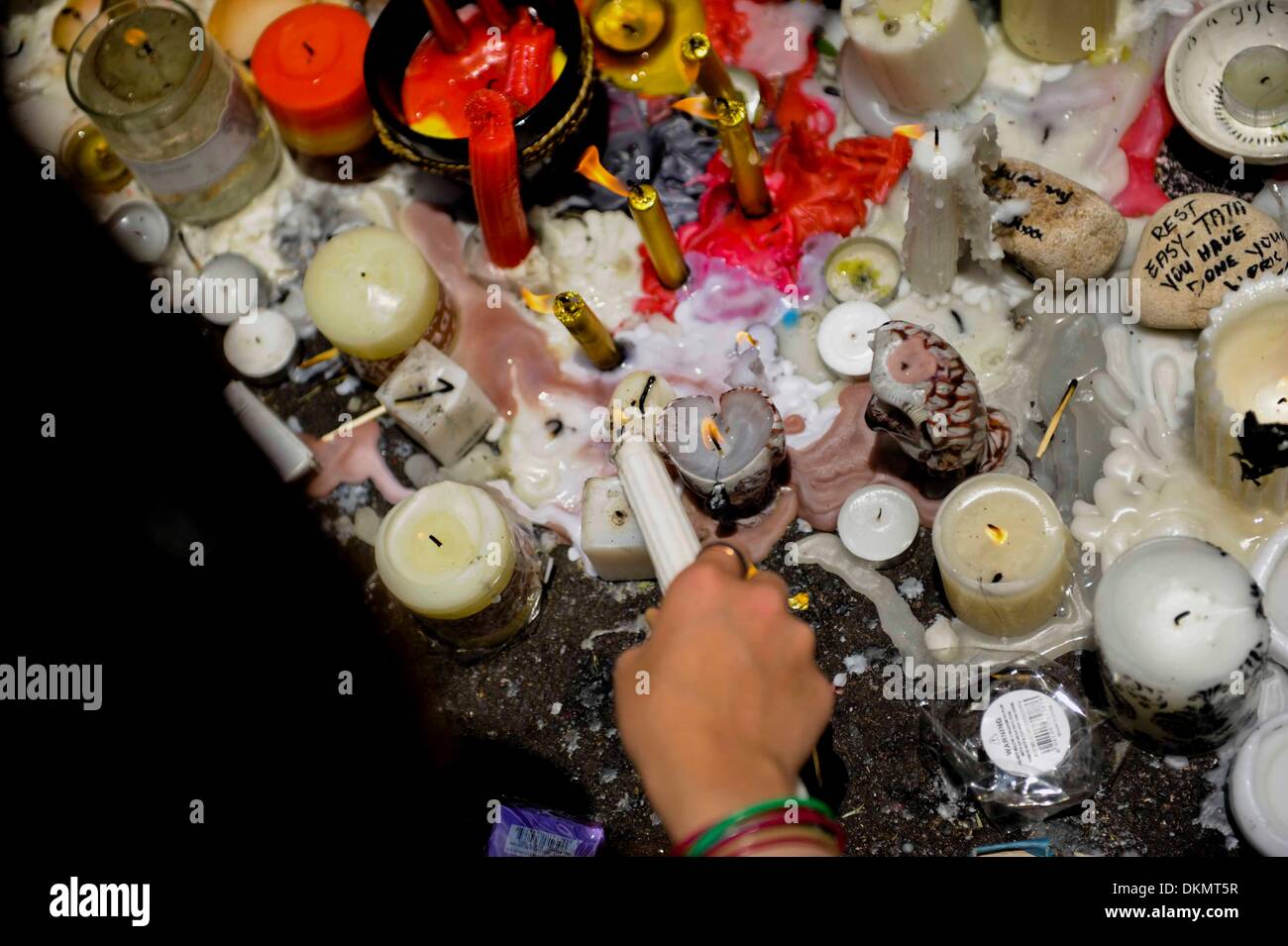 JOHANNESBURG, SOUTH AFRICA Candles lit in tribute to former president