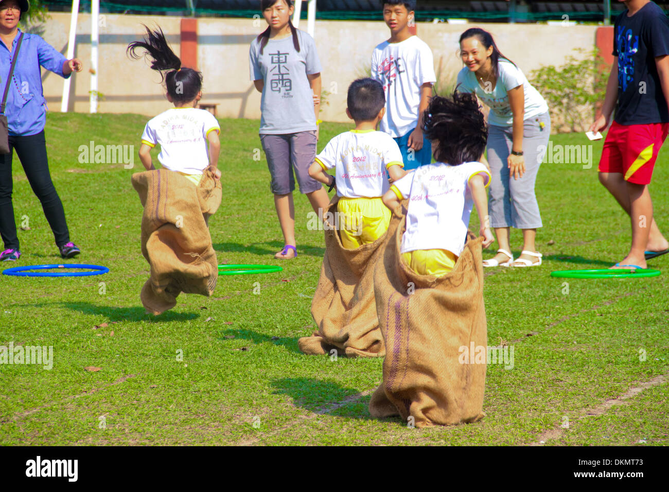 Gunny sack race hi-res stock photography and images