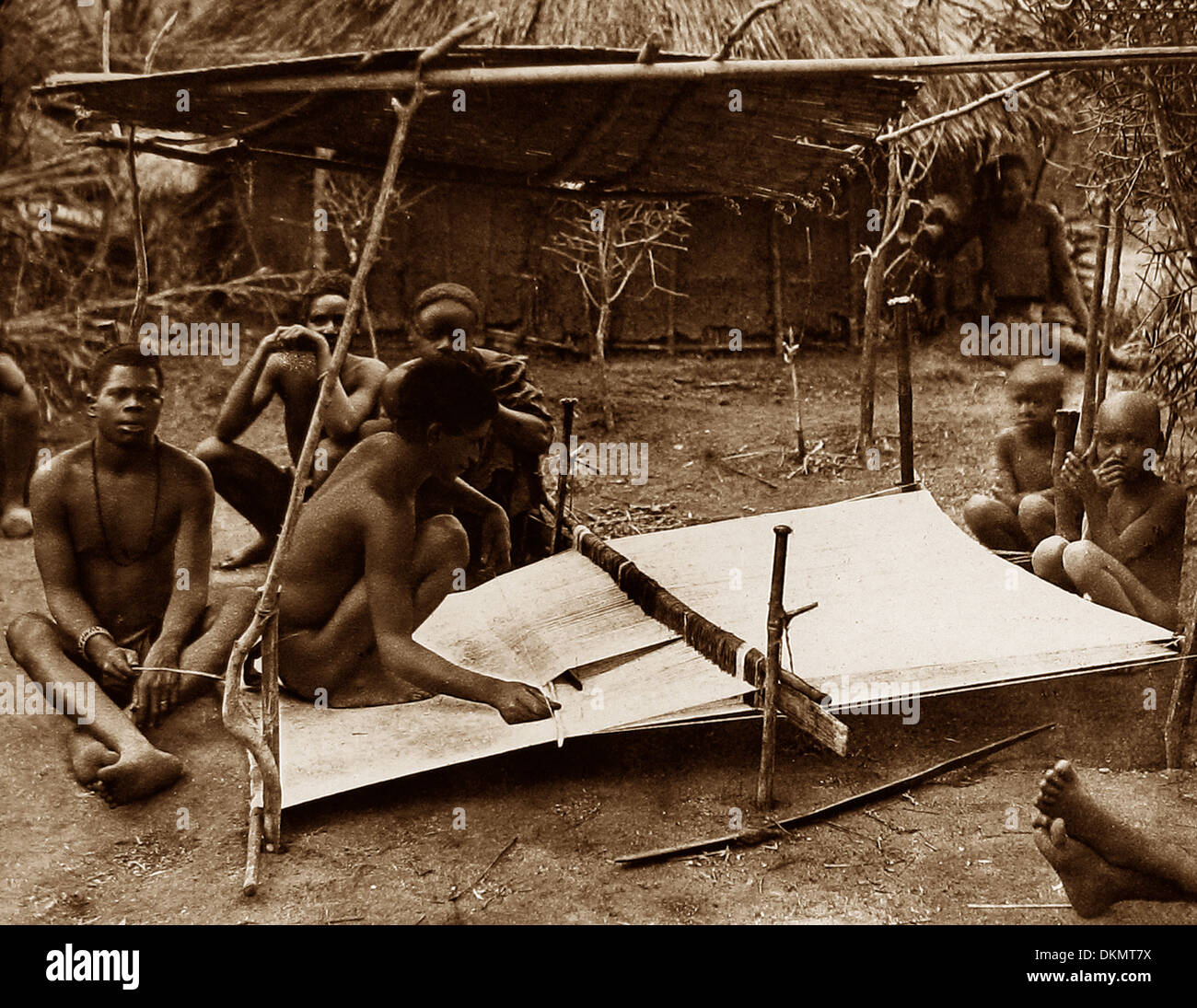 Africa weaving pre-1900 Stock Photo