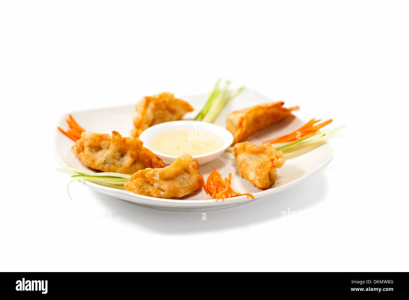 gyoza isolated on white background Stock Photo