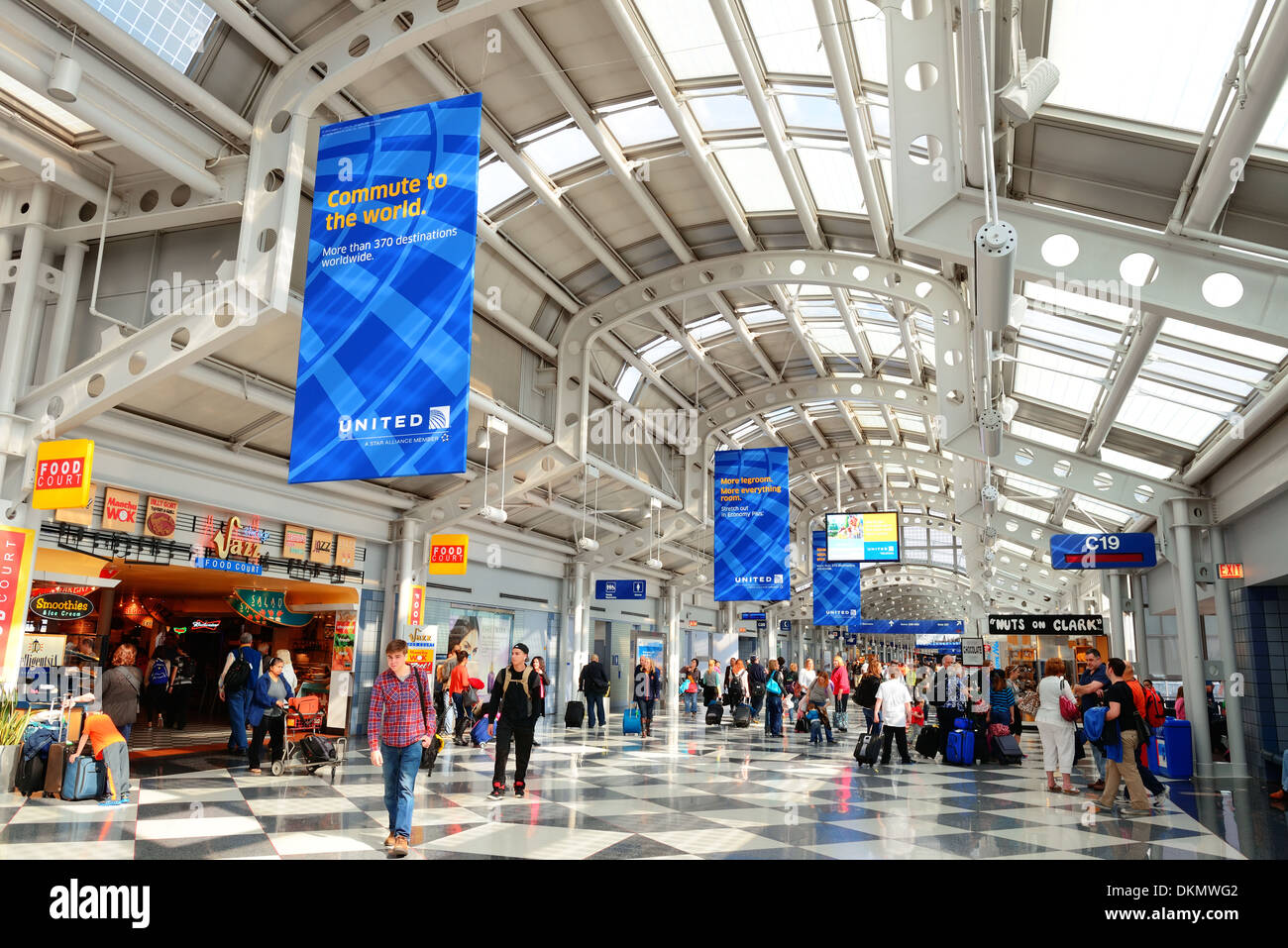 Ohare international airport interior hires stock photography and