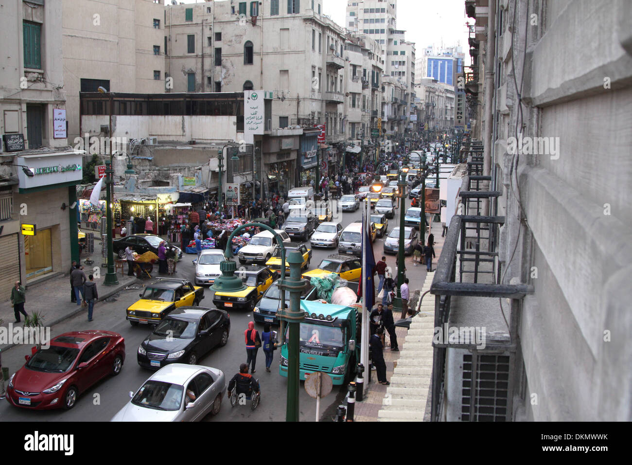 Street in  Alexandria  El Raml station Stock Photo