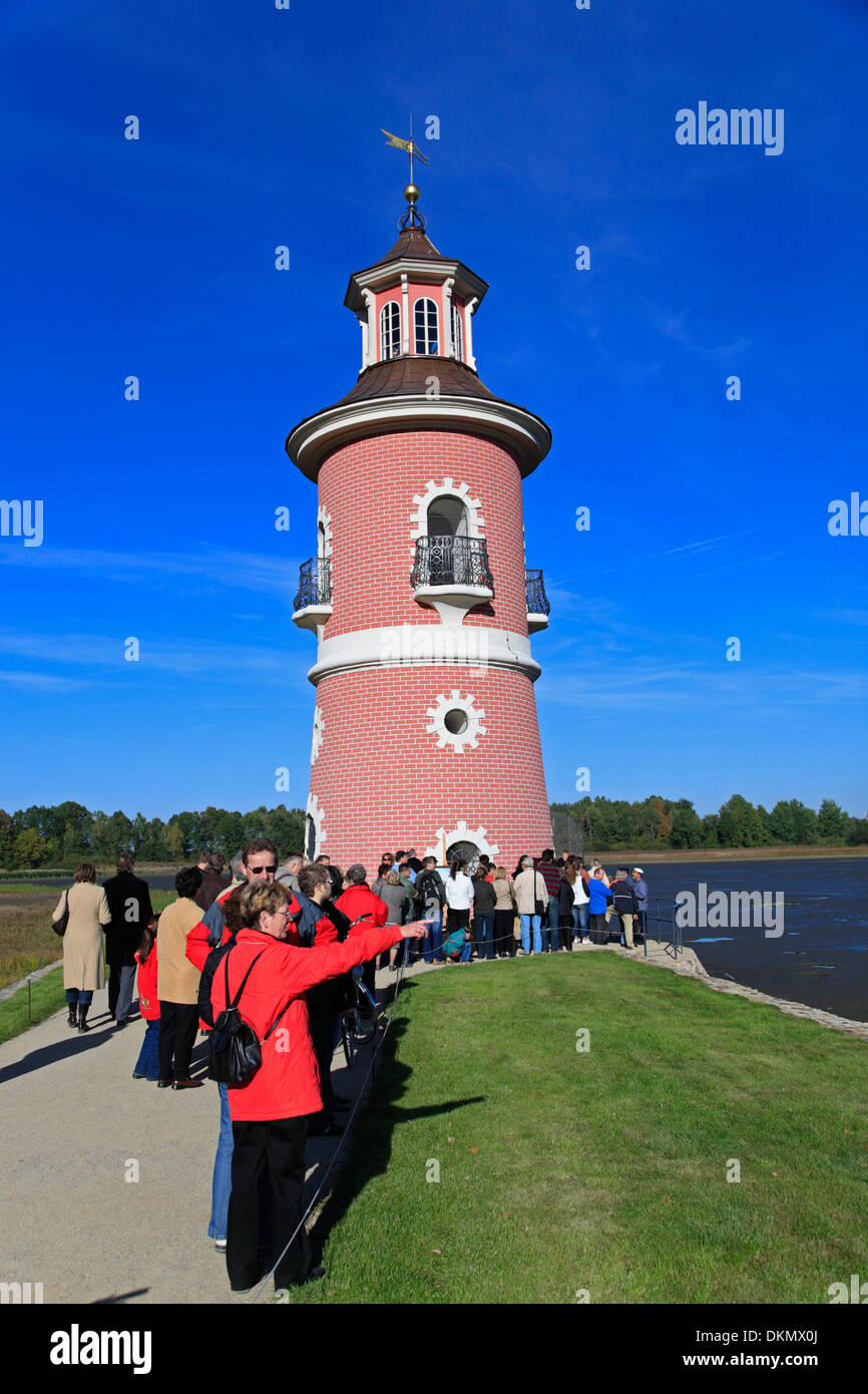 Moritzburg Lighthouse in the Moritzburg castle Park near Dresden,  Saxony, Germany Stock Photo