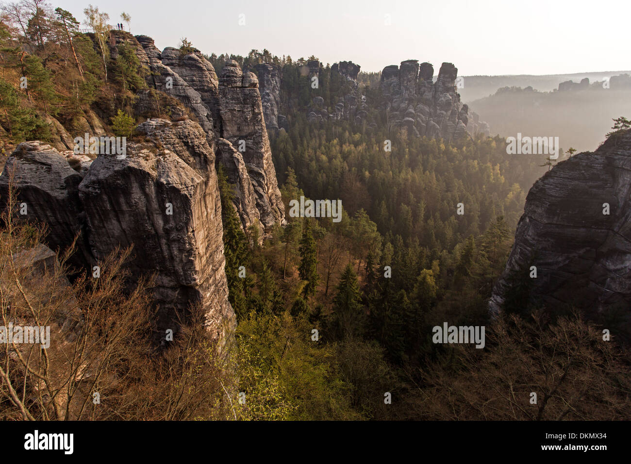 Bastion, Elbe Sandstone Mountains, Saxon, Germany, Europe Stock Photo